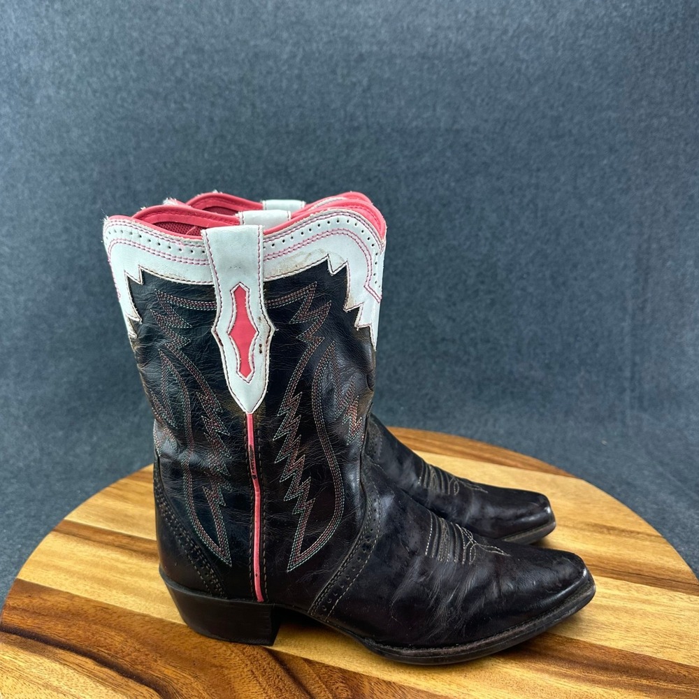 Ariat Calamity Western Boot 10018642 Brown White Pink Leather Kids Sz 3 Cowboy